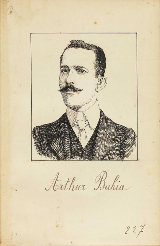 Retrato de Arthur Bahia em ilustração do Cordel