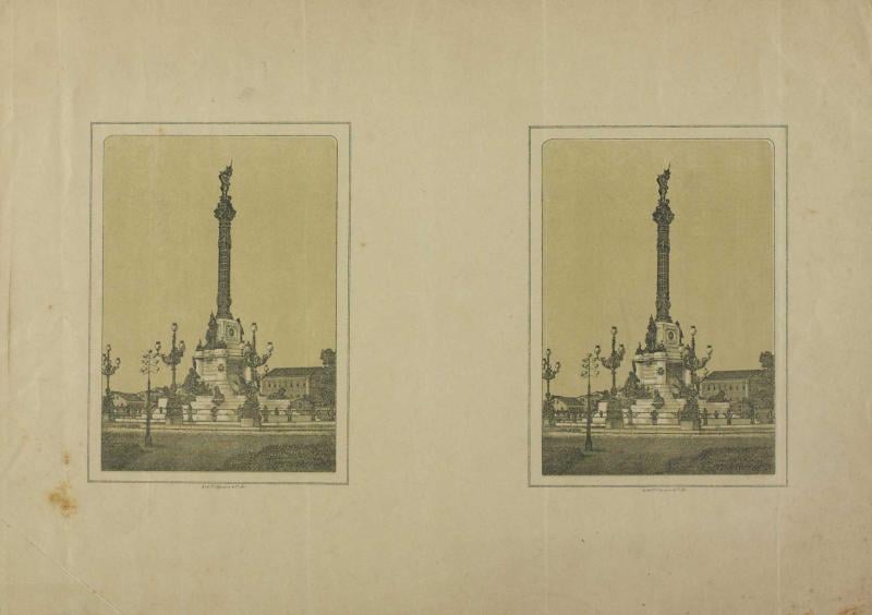 Monumento em Cordel com detalhes arquitetônicos e paisagísticos