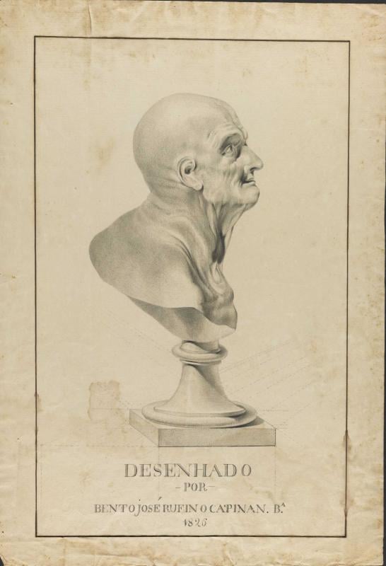 Retrato de busto desenhado por Bento José Rufino Capinan, from the Cordel collection