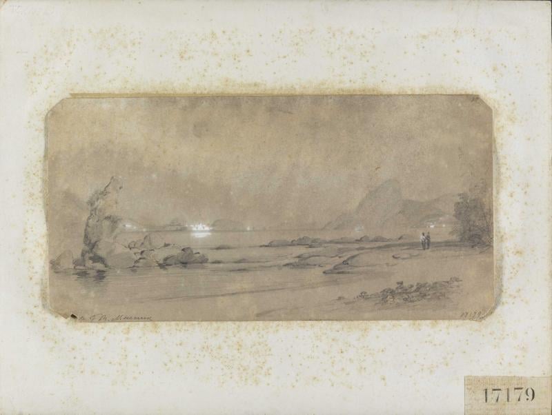 Paisagem costeira com figuras em praia, from the Cordel collection
