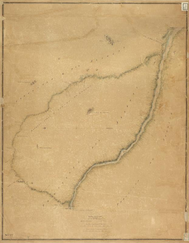 Mapa histórico da região do Cordel