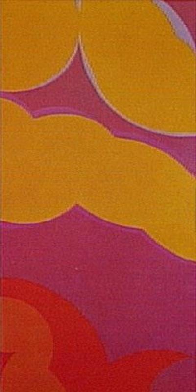 Padrão gráfico colorido em tons de rosa, laranja e amarelo, from the Cordel collection