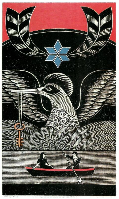 Xilogravura de cordel com elementos simbólicos e culturais