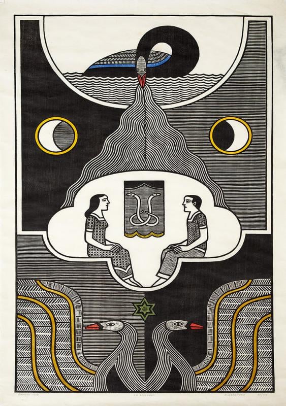 Xilogravura "O Diálogo" de Gilvan Samico, from the Cordel collection