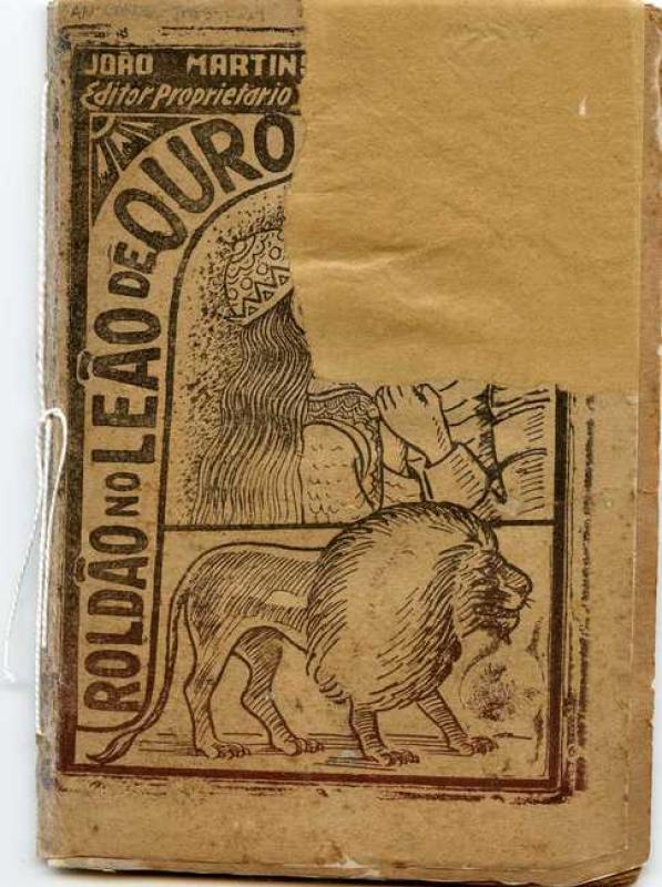 Capa do Cordel Rolando o Leão de Ouro por João Martins