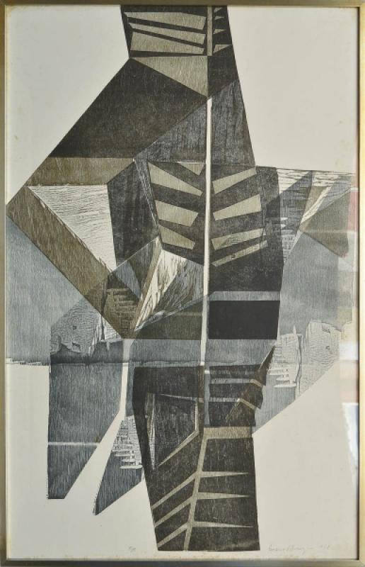 EMANOEL ARAÚJO - "Composição". Xilogravura em cores sobre papel, 105 x 67 cm. Tiragem…, by Emanoel Araújo, from the Engraving collection