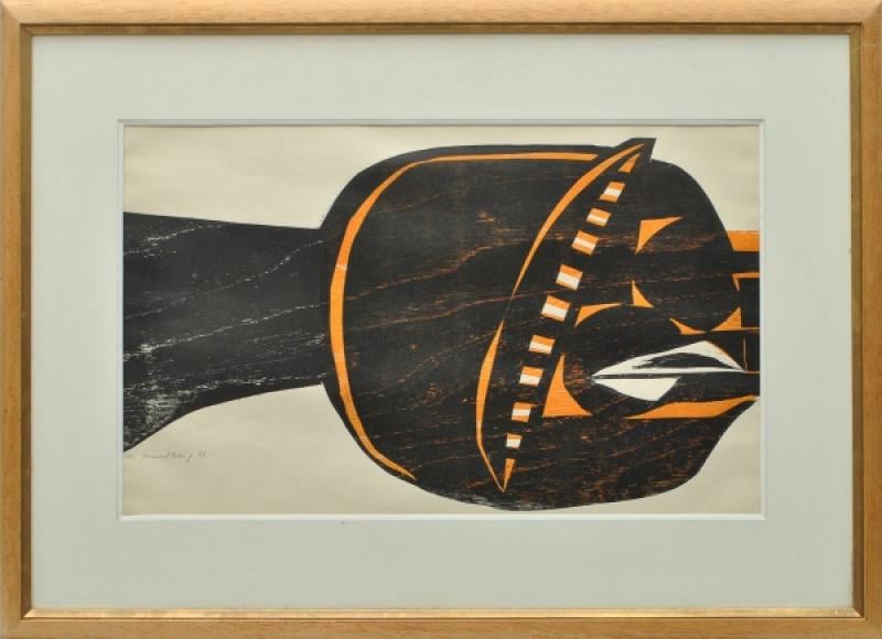 EMANOEL ARAÚJO - "Composição", xilogravura a cores sobre papel, prova do artista 40,5 x…, by Emanoel Araújo, from the Engraving collection
