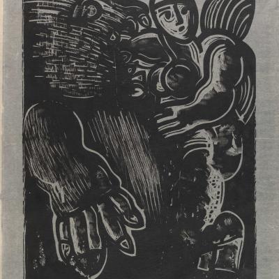 Gravura expressionista de figura humana, from the Engraving collection
