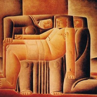 Pintura de figuras humanas em composição abstrata, from the Painting collection