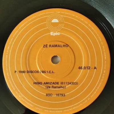 Disco de Vinil 'Hino Amizade' de Zé Ramalho, from the Music collection
