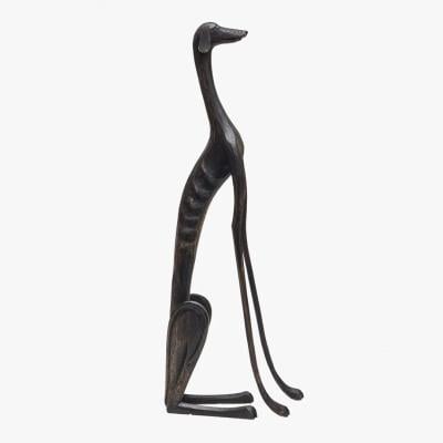 Escultura Cachorro em Madeira Escura - Marcos de Sertânia, by Marcos de Sertânia, from the Objetos collection