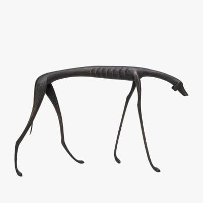 Escultura Cachorro em Madeira Escura - Marcos de Sertânia, by Marcos de Sertânia, from the Objetos collection